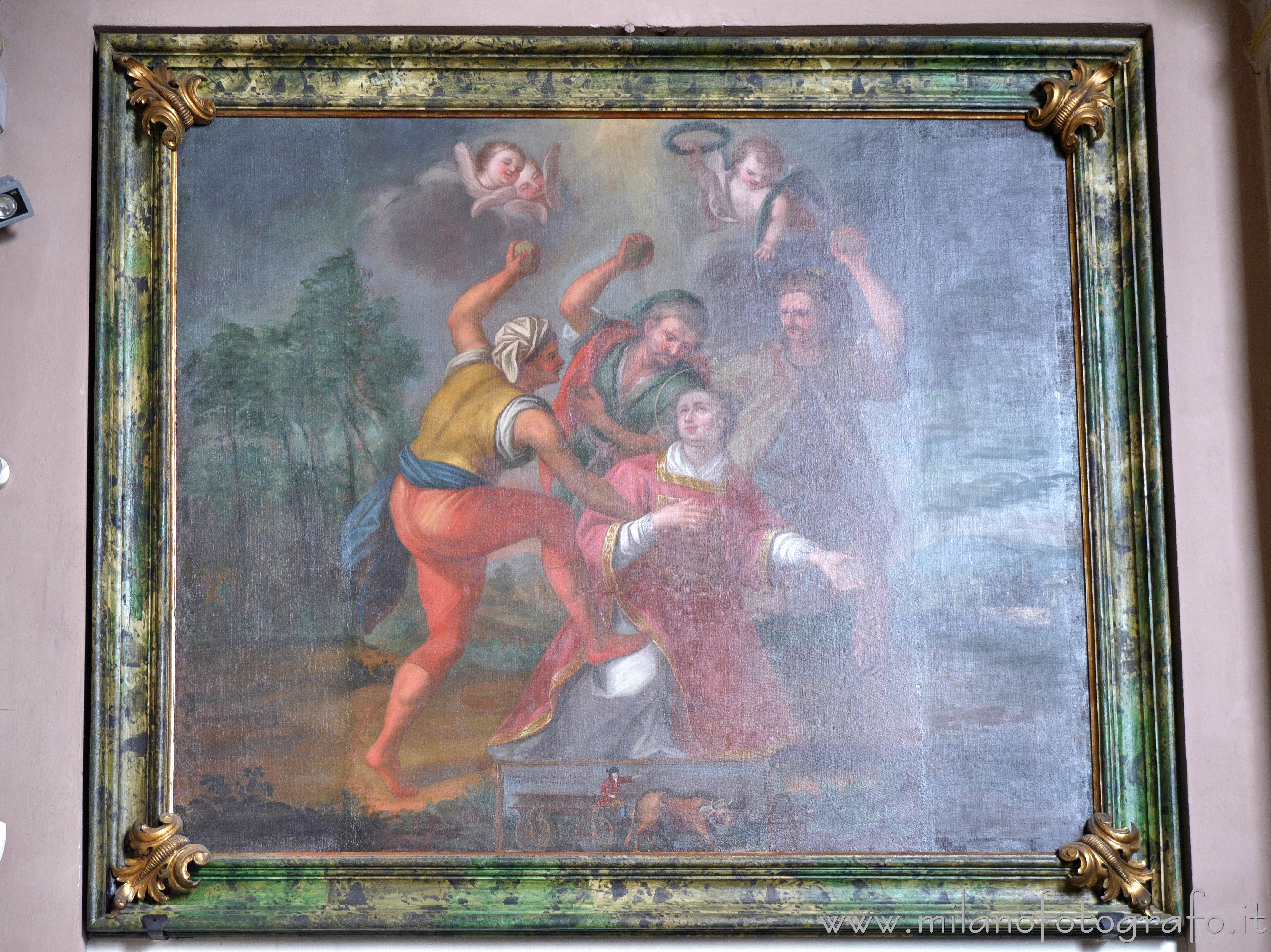 Biella (Italy) - Martyrdom of Saint Stephen in the Church of San Biagio - Full resolution picture